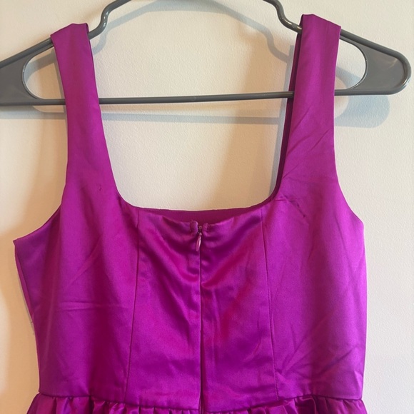 Thirty Thirty Fuschia Satin Corset Bubble Mini Dress Small Cocktail Evening - Picture 8 of 11